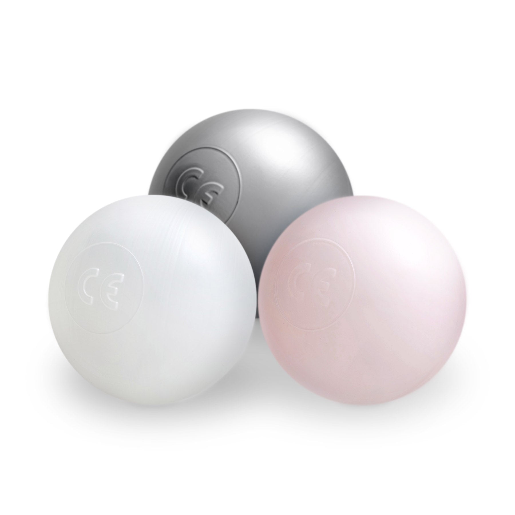 Plush Nest - Bällebad Cord-grün inkl. 200 Bälle (perl, silber, rosa)