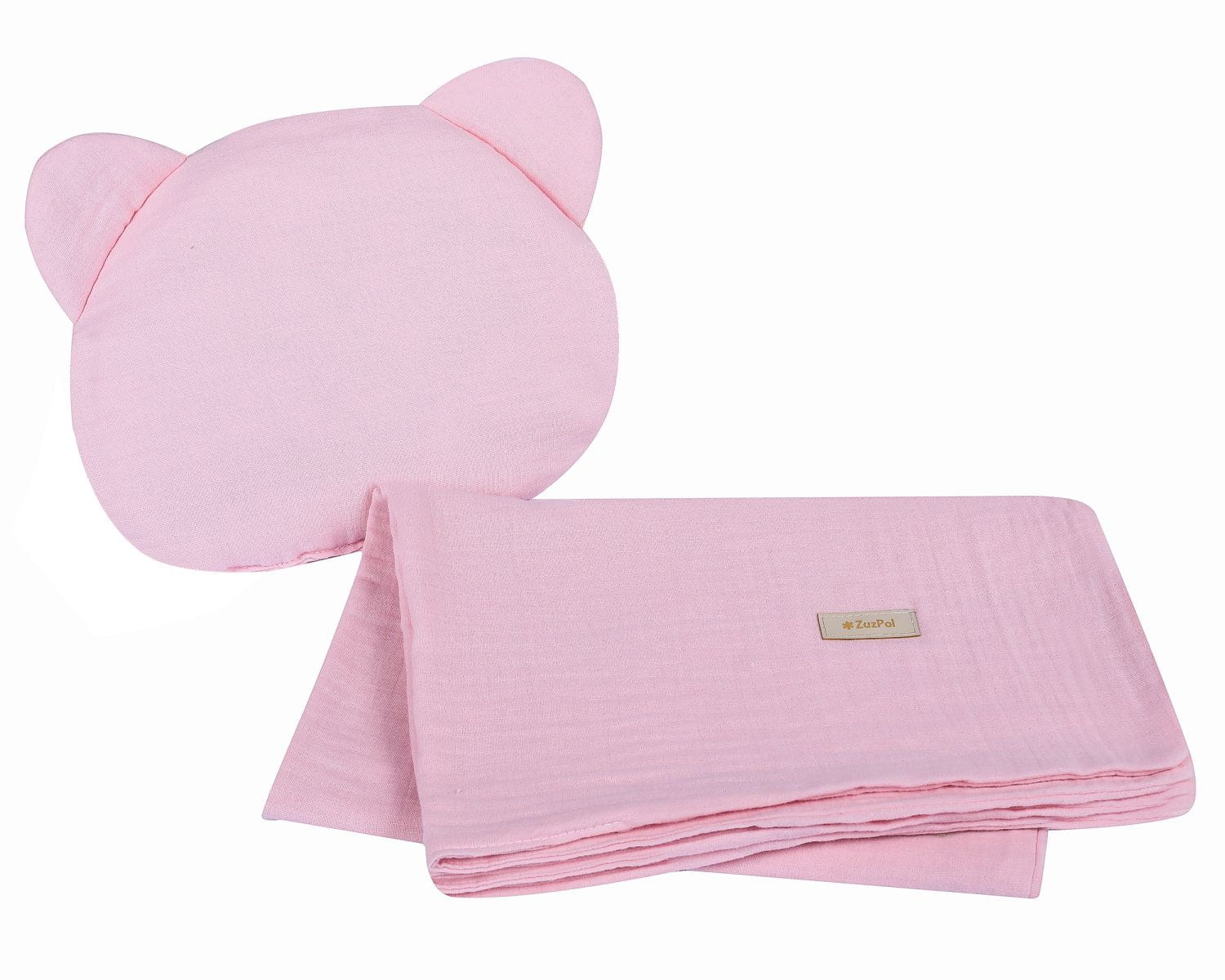 Decke mit Kissen Musselin - Rosa