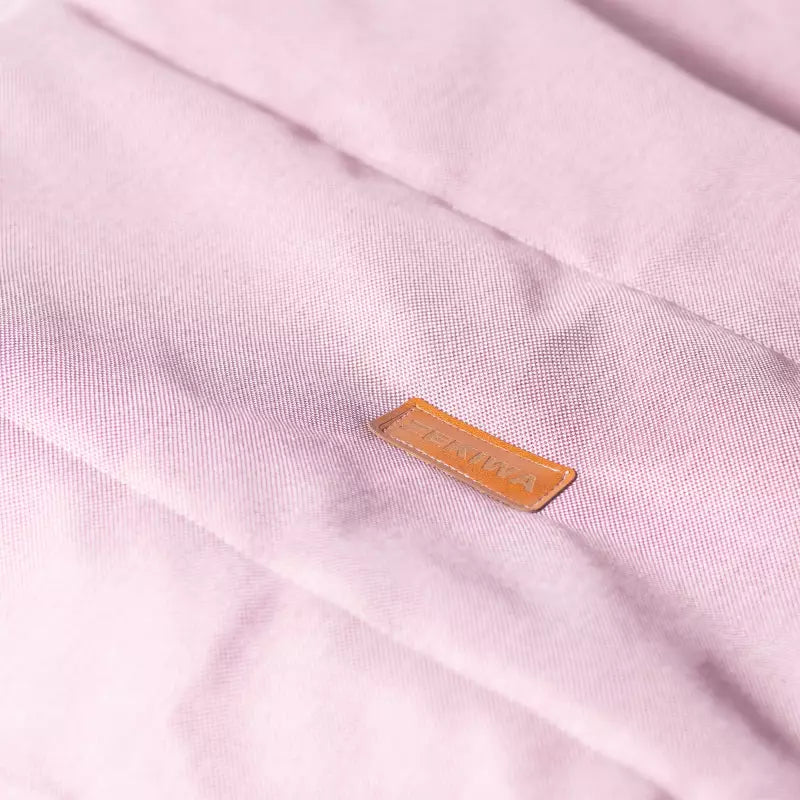 Warmer Winter Fußsack mit Handschuhen für Kinderwagen oder Schlitten, dunkelrosa mit TEDDY Fell grau - 110 cm