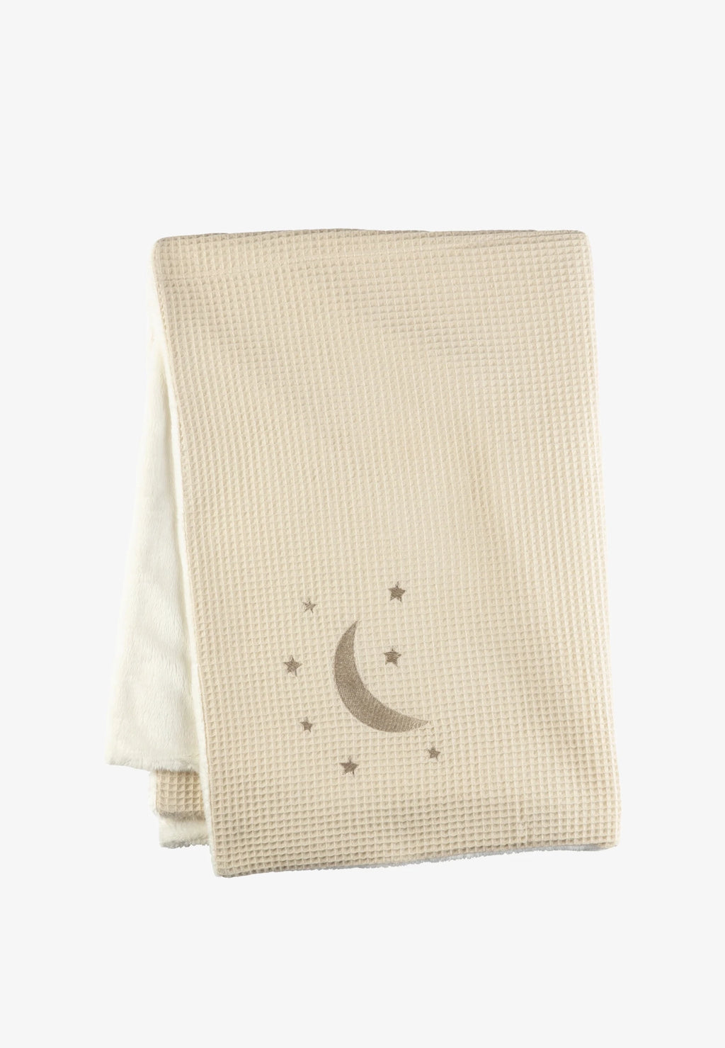 Sterntaler Babydecke mit niedlichem Mond und Sterne Motiv in der Farbe Ecru