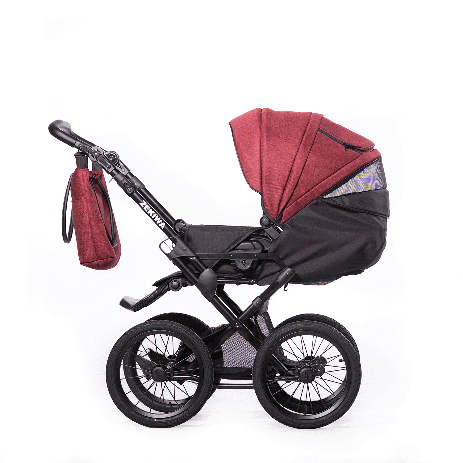 ZEKIWA 2 in 1 Kinderwagen - Waldbeere