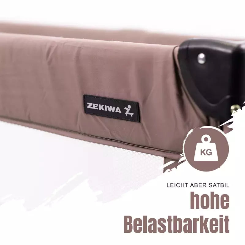 Zekiwa Kinder Reisebett mit Transporttasche - Kinderbett Coffee 125 cm x 65 cm (Kopie)