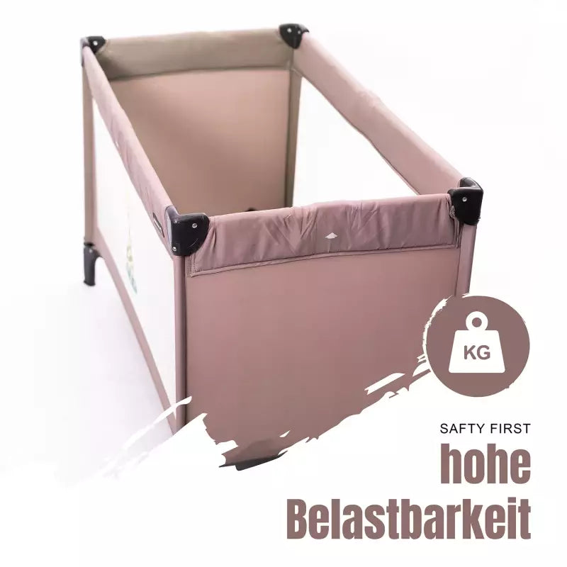 Zekiwa Kinder Reisebett mit Transporttasche - Kinderbett Coffee 125 cm x 65 cm (Kopie)