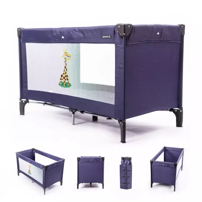 Zekiwa Kinder Reisebett mit Transporttasche - Kinderbett Marine 125 cm x 65 cm
