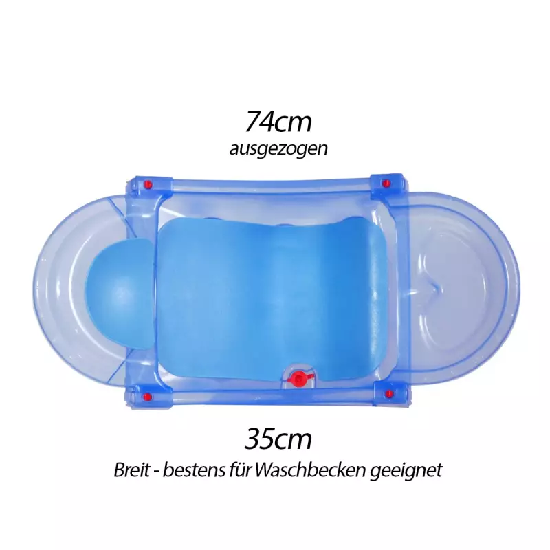 ZEKIWA Baby Badewanne ausziehbar bis 74cm - blue