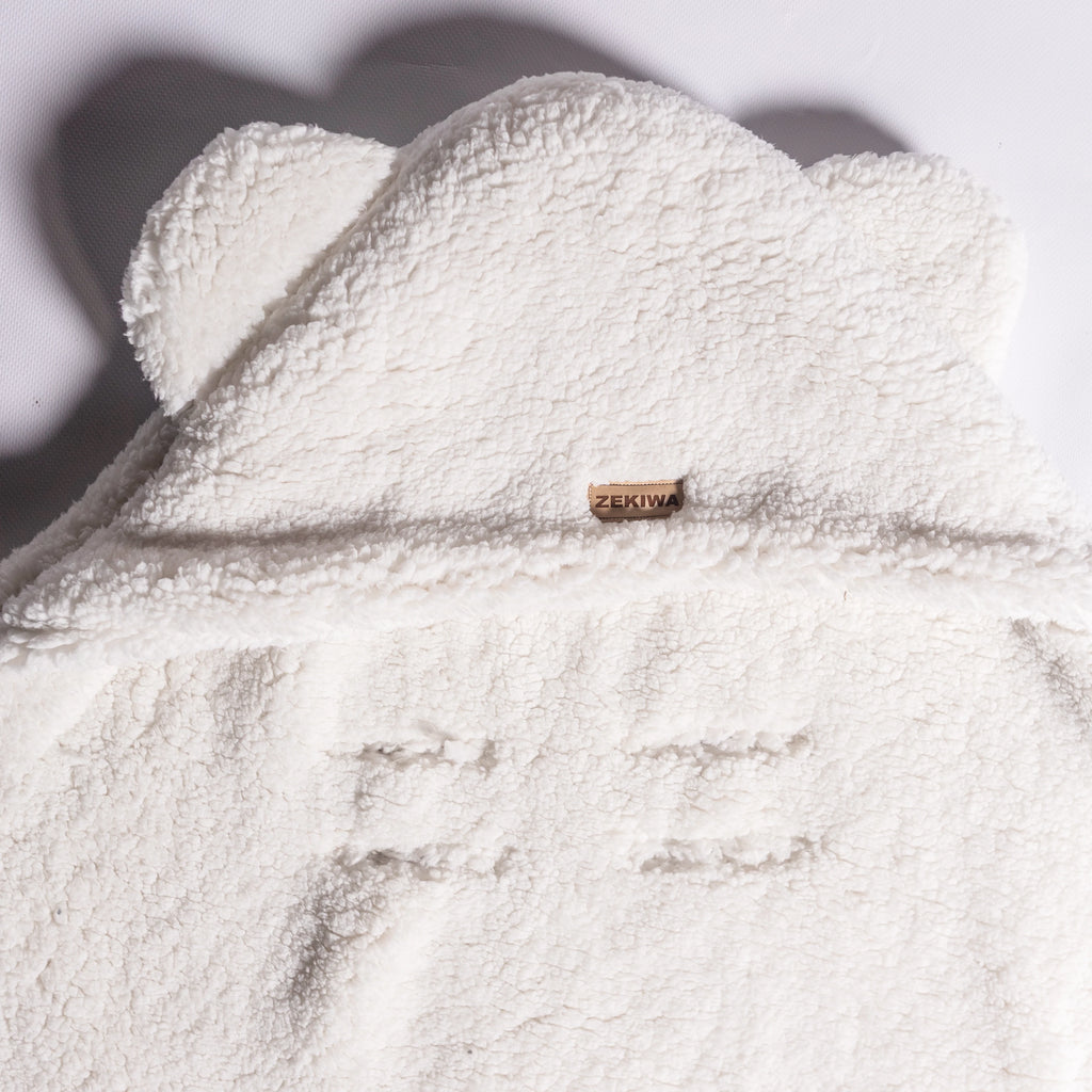 Einschlagdecke Teddy Beige - für Kinderwagen und Babyschale geeignet